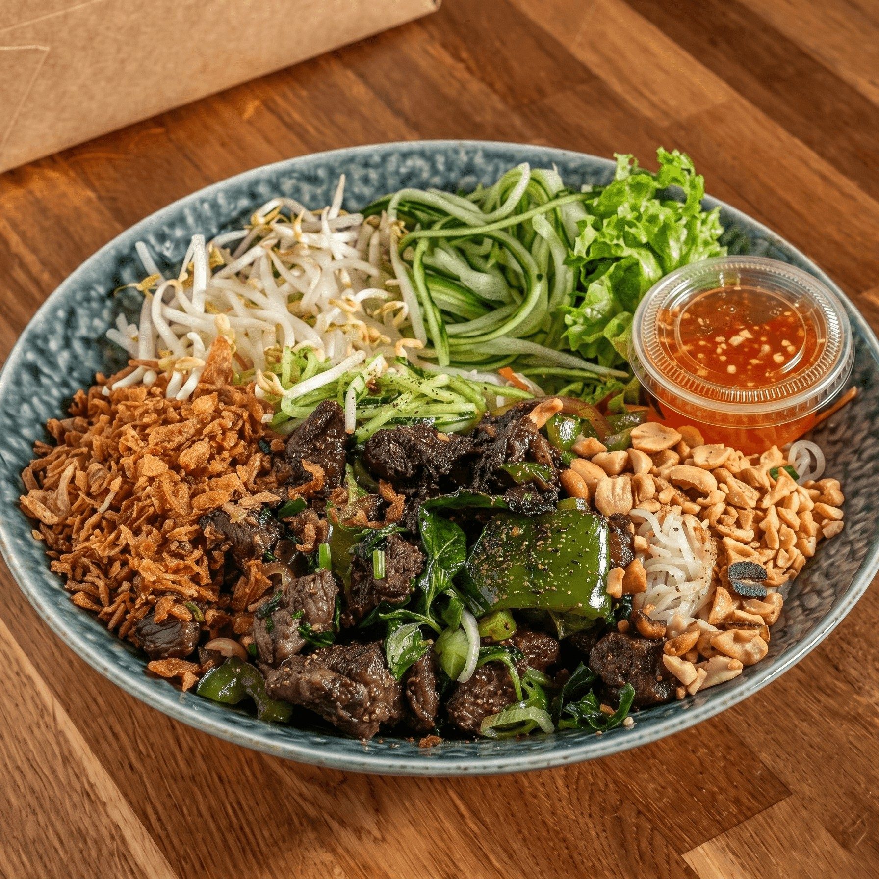Thai Basil Chicken Vermicelli.