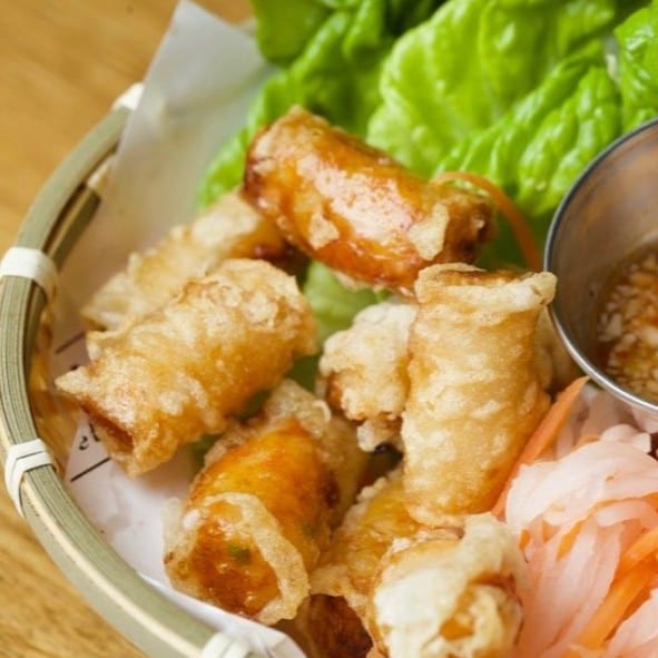 Mini Shrimp Poppers Eggrolls.