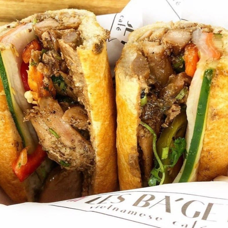 Thai Basil Chicken Baguette.