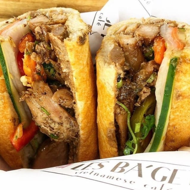 Thai Basil Chicken Baguette.